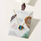 Earth, Wind and Fire Genuine Stone Necklace Gold-Labradorite