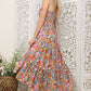 TWIST FRONT CUT OUT TIERED MAXI DRESS