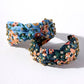 FLORAL EMBELLISHED KNOTTED HEADBAND