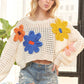FLORAL PATCH SWEATER