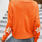 Floral knitted cardigan coat
