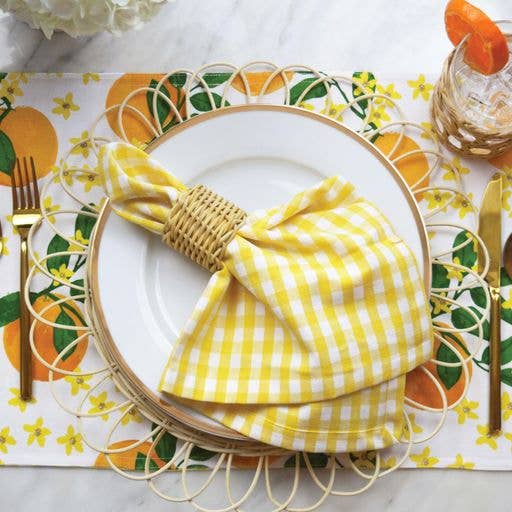 Orange Grove Reversible Placemat Set
