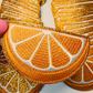 Embroidered Orange Hat Patches