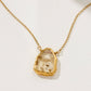 Earth, Wind and Fire Genuine Stone Necklace Gold- Citrine
