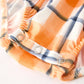 Fall Halloween Orange Embroidery Smocking Plaid Bow Baby Girls Romper