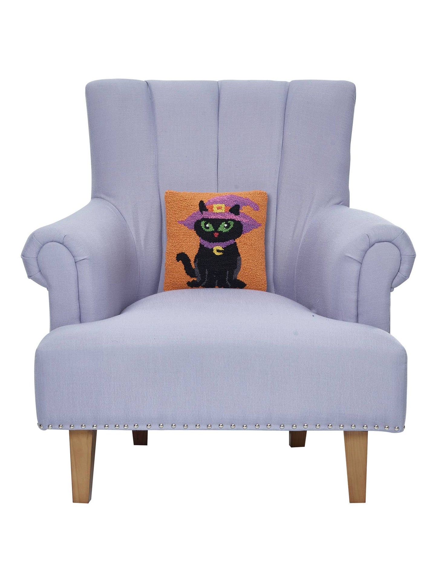 Black Witch Cat Hook Pillow
