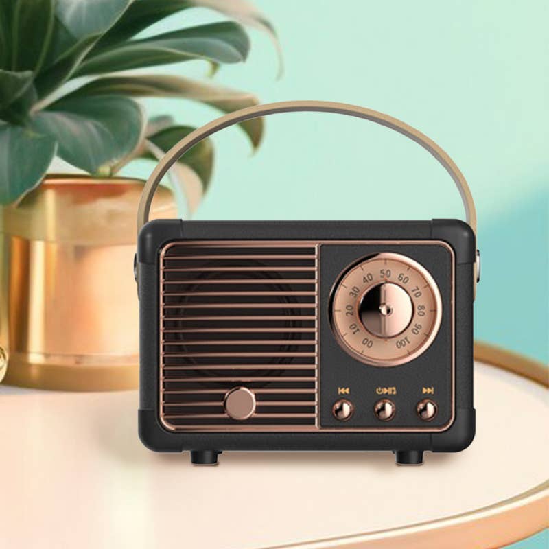 Mini Retro Fm Radio & Bluetooth Multifunction Speaker