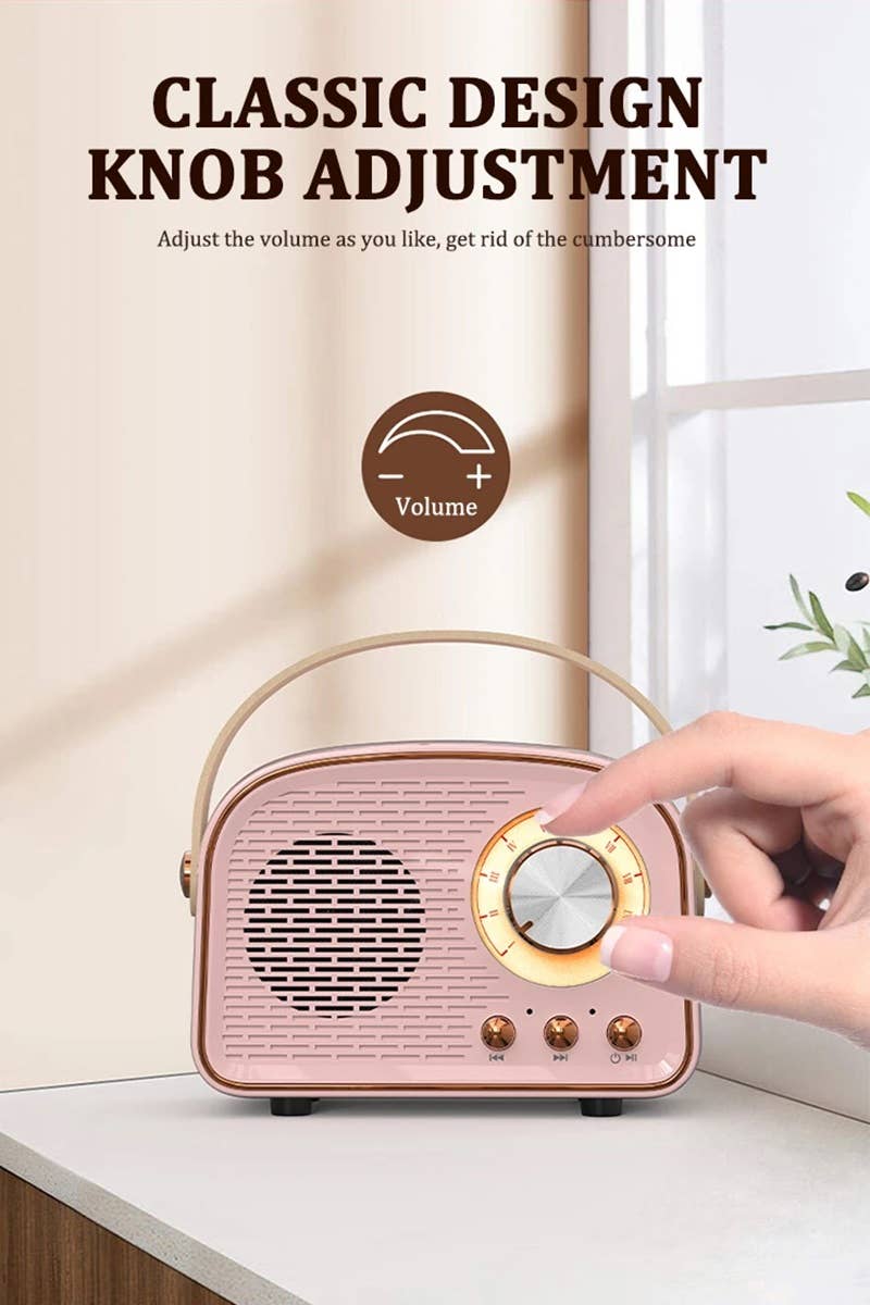 Mini Retro Fm Radio & Bluetooth Multifunction Speaker