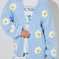 Sweater Knit Cardigan - Long Bubble Sleeve