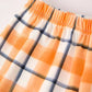 Fall Halloween Orange Embroidery Smocking Boys Set