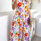 Bohemian Casual High-Waisted Color Block Dress DY327