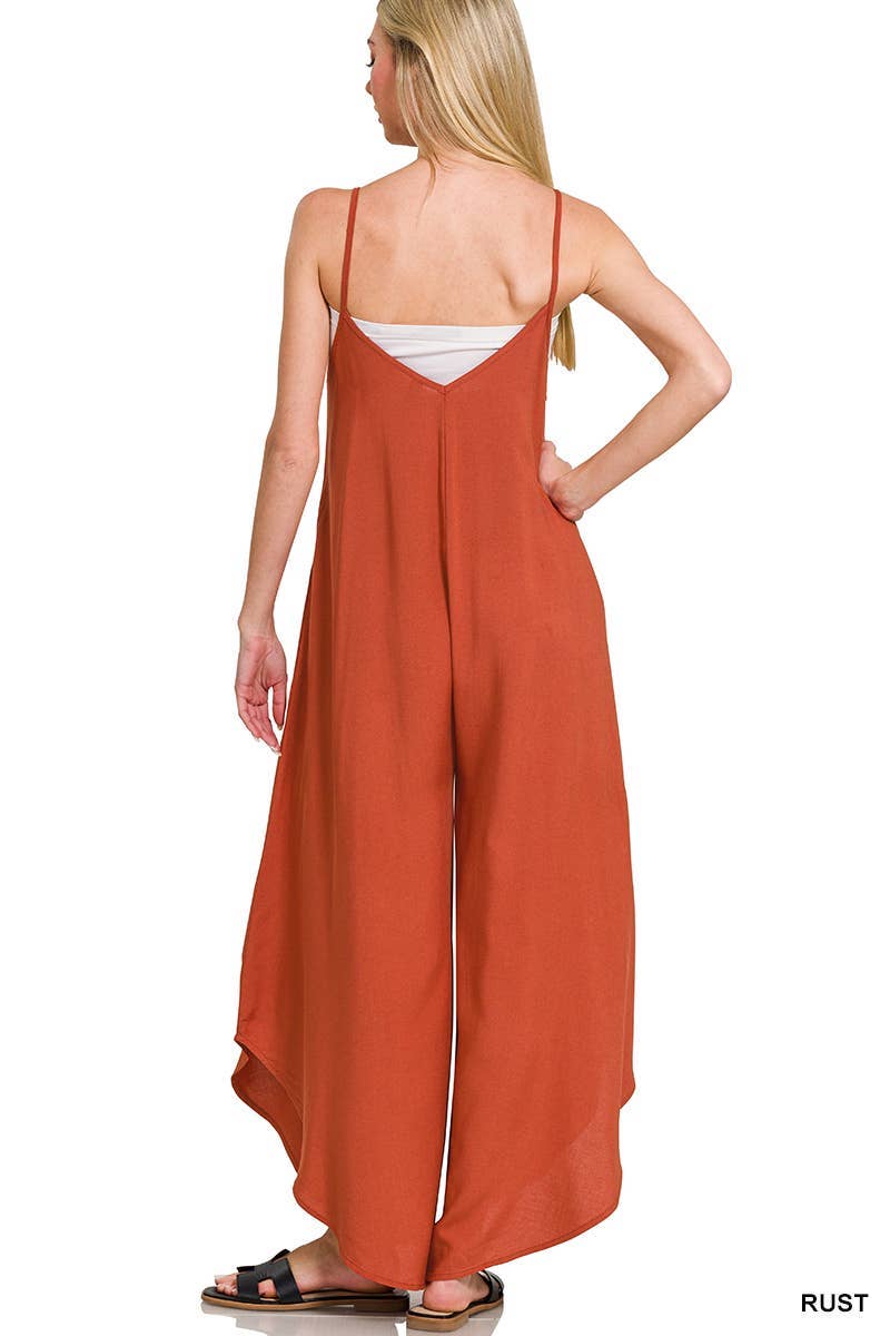 Wide Leg Rayon Challis Jumpers