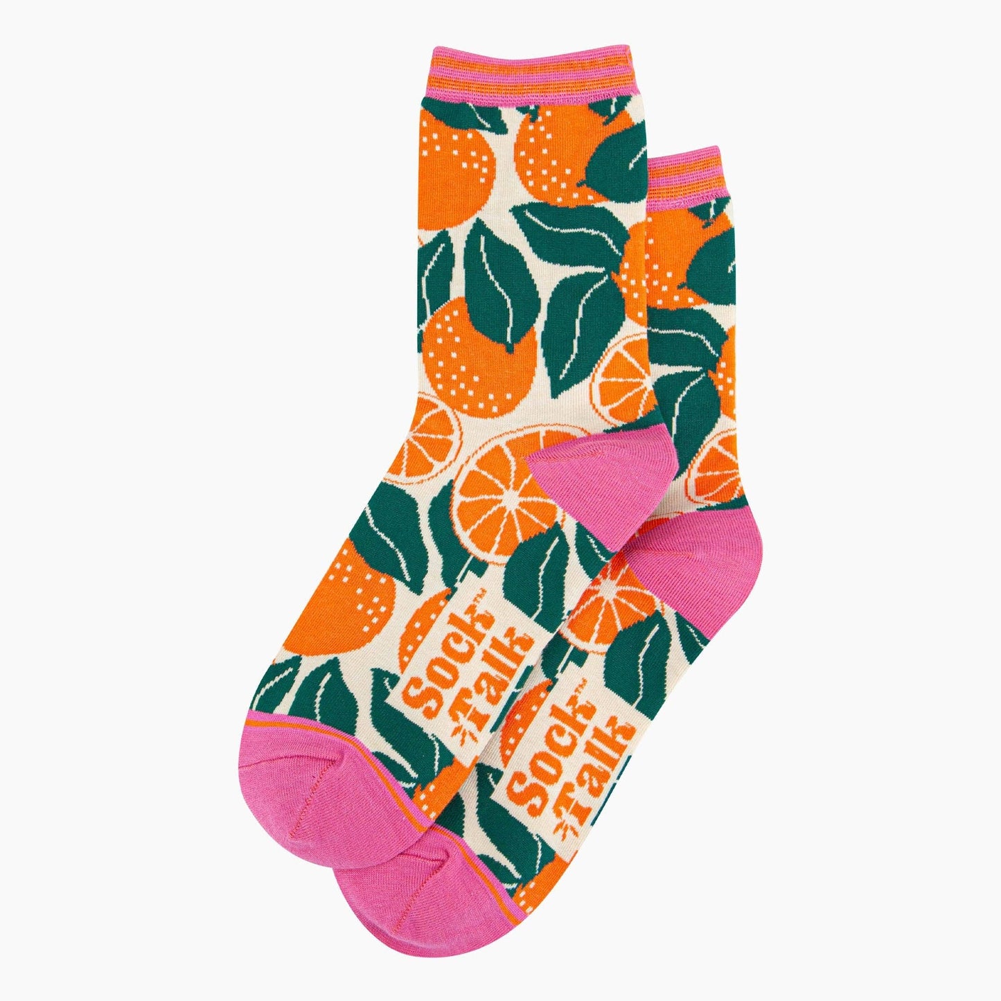 Women's Bamboo Socks - Cream, Orange Tree: UK 3-7 | EU 36-40 | US 5-9