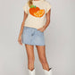 Orange Knit Sweater Top