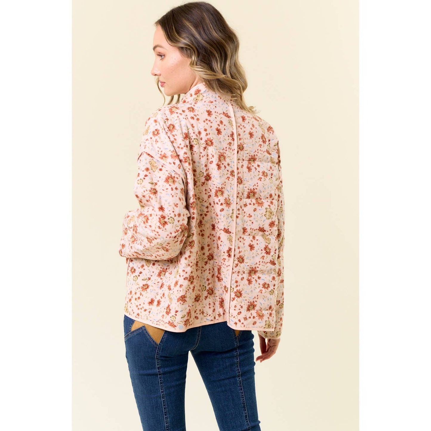 Floral Print Quilt Jacket