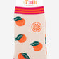 Women's Orange Fruit Bamboo Socks: UK 3-7 | EU 36-40