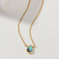 Gold Delicate Gemstone Necklace- Labradorite