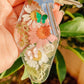 Resin floral keychain