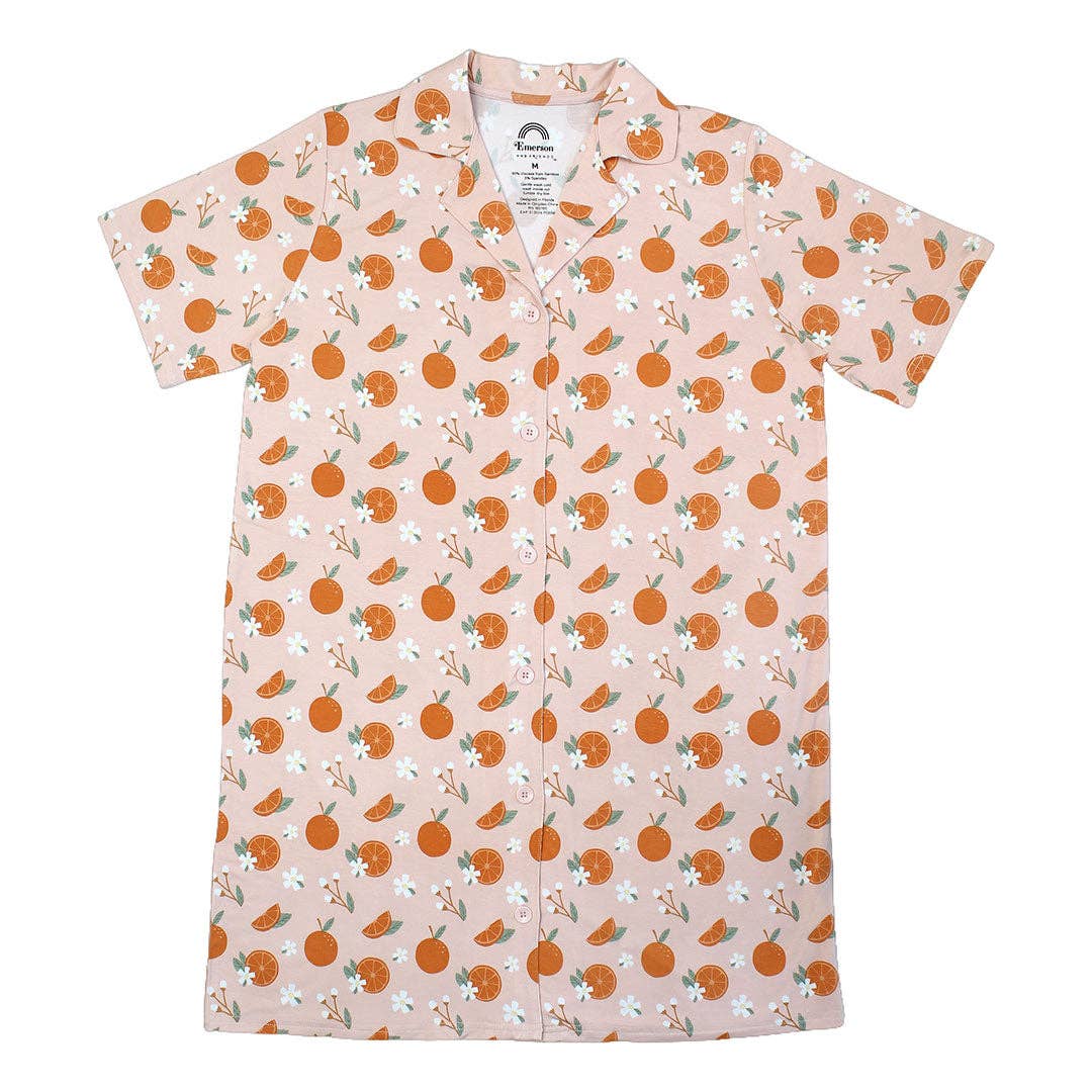 Freshly Squeezed Womens Bamboo Button Down Nightgown