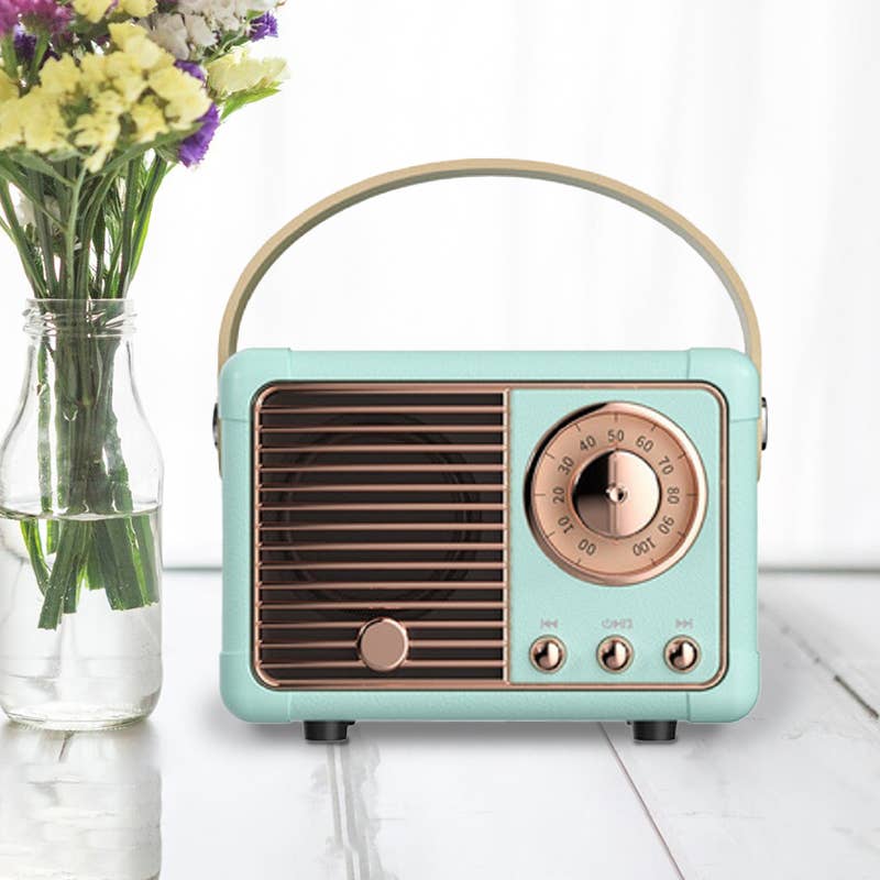 Mini Retro Fm Radio & Bluetooth Multifunction Speaker