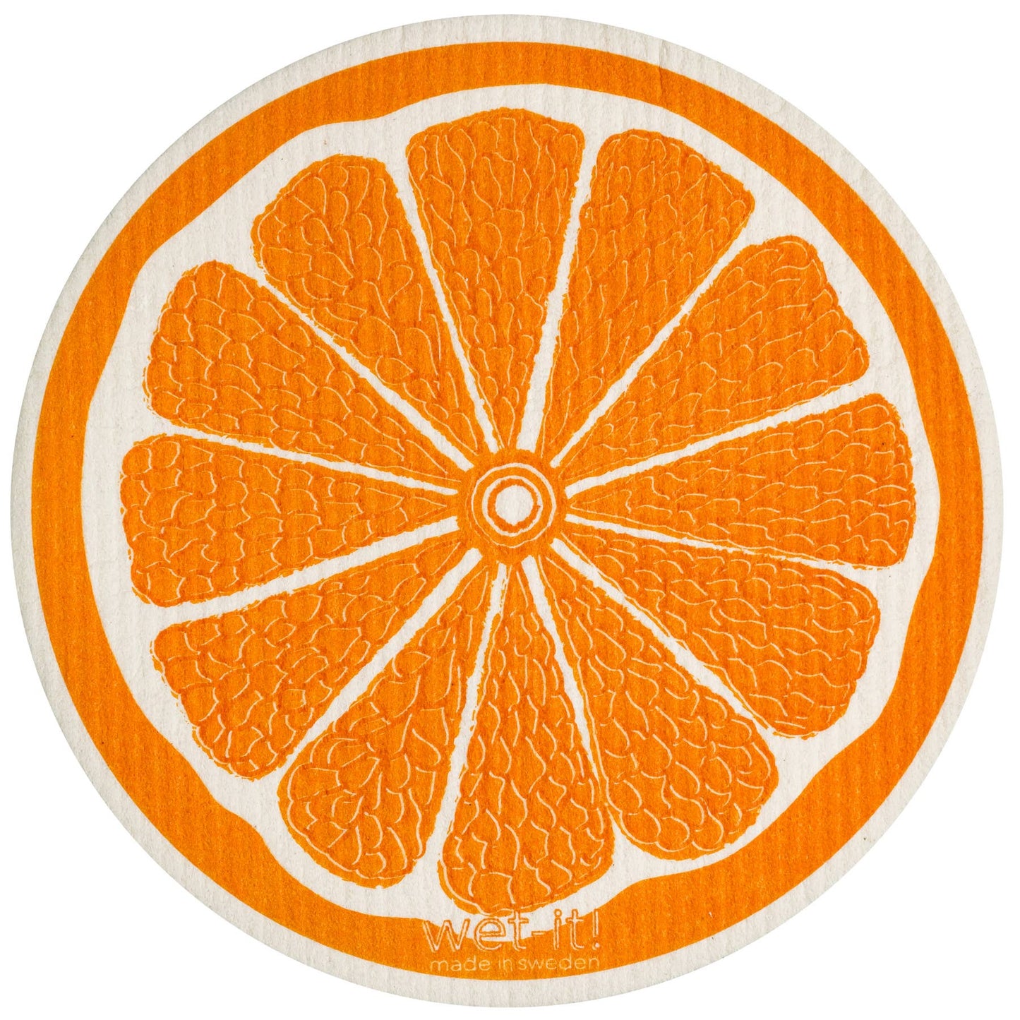 Round Orange Swedish Cloth