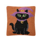 Black Witch Cat Hook Pillow