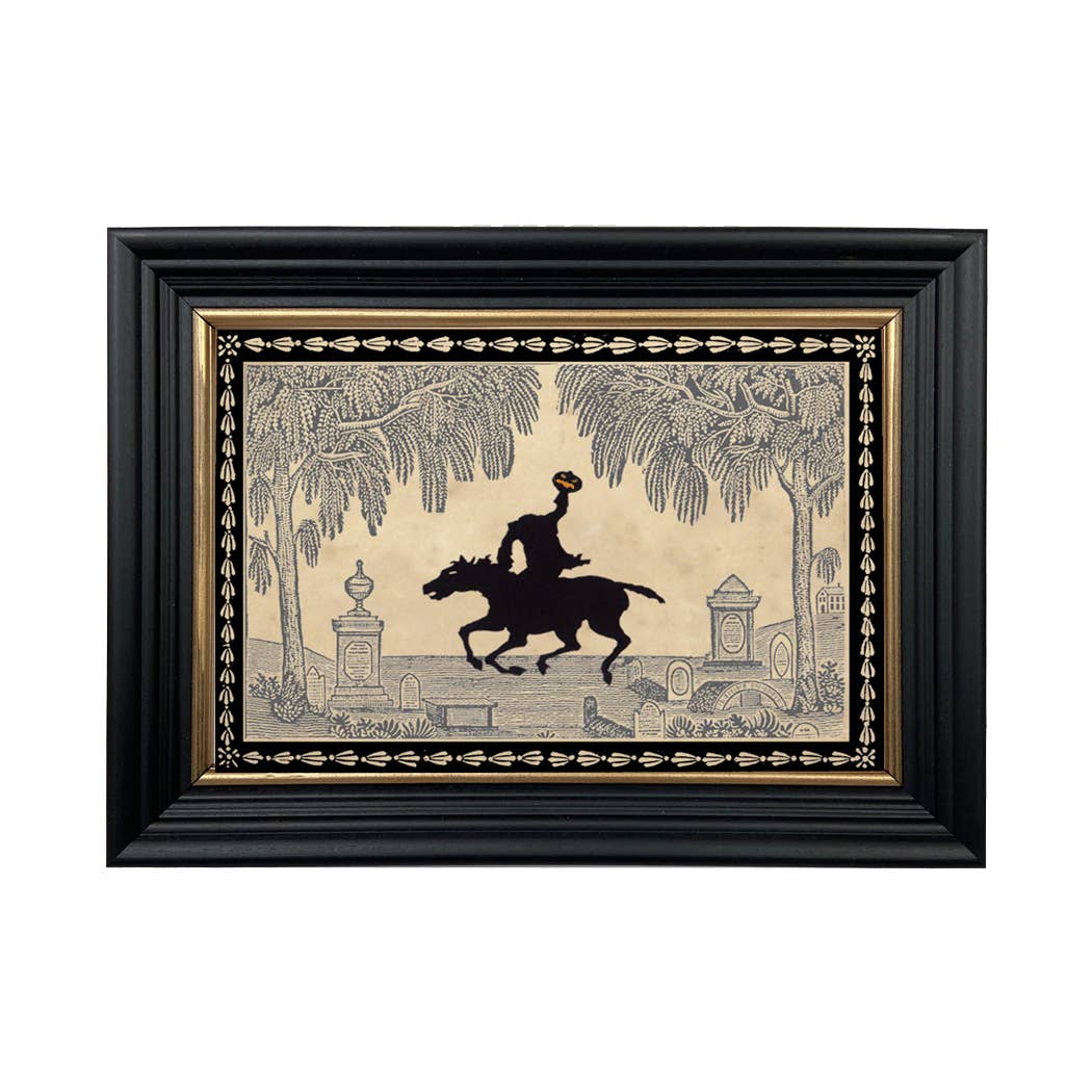 Sleepy Hollow Graveyard Paper Cut Vintage Silhouette