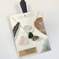 Earth, Wind and Fire Genuine Stone Necklace Gold- Emerald