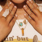 Earth, Wind and Fire Genuine Stone Necklace Gold- Turquoise