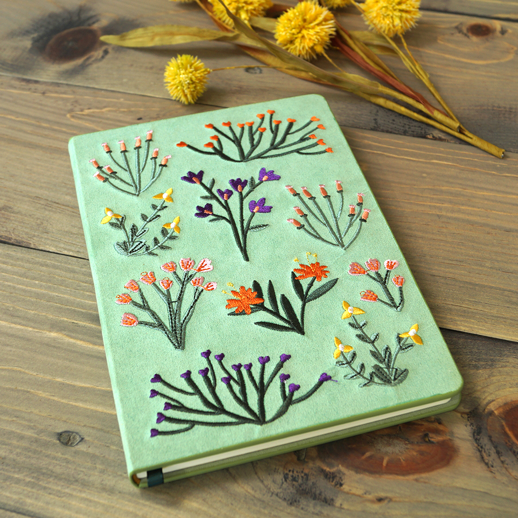 Petite Blooms Embroidered Journal Notebook