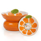 Orange Shaped Stoneware Elevated Pet Bowl