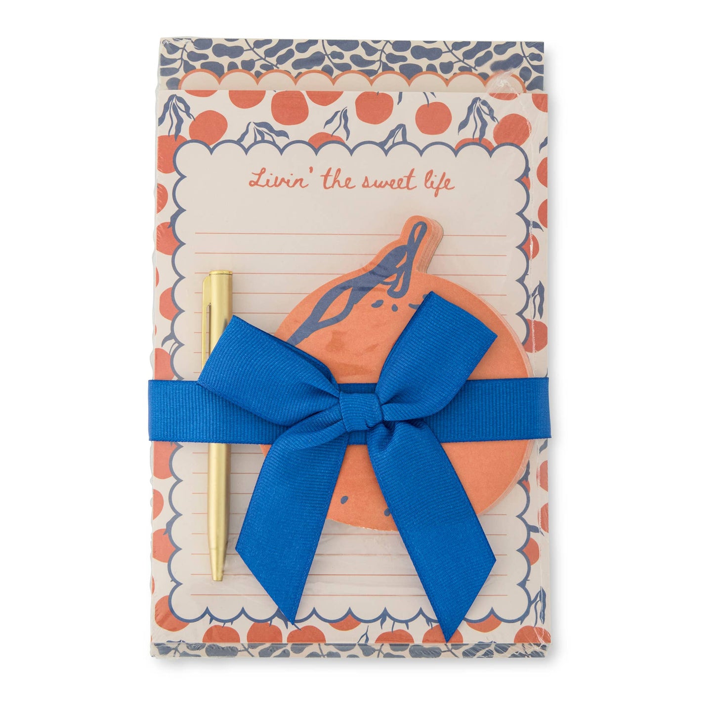 Orange List Pad with Pen