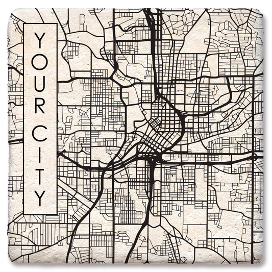 Custom City Street Map Coaster