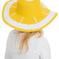 Orange & Donut Print Wide Brim Floppy Paper Straw Sun Hat