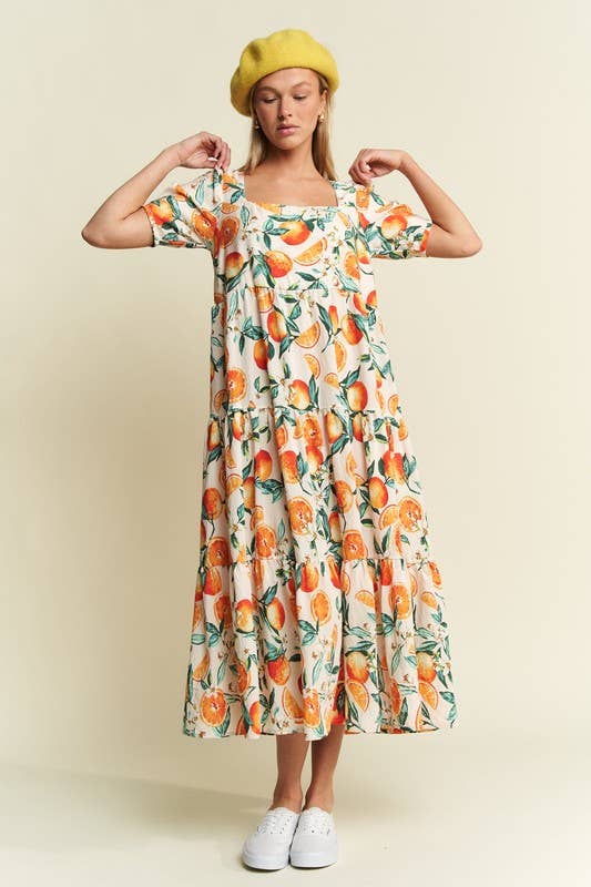 Orange Grove Dress with Pockets