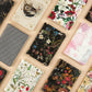 Vegan Leather Passport Cover - Peonies