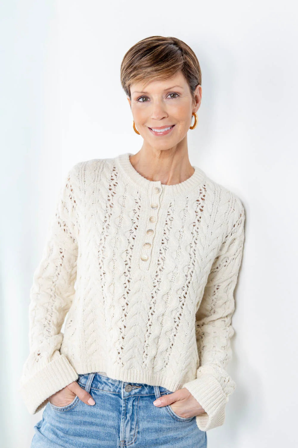 Charming Cable Knit Sweater