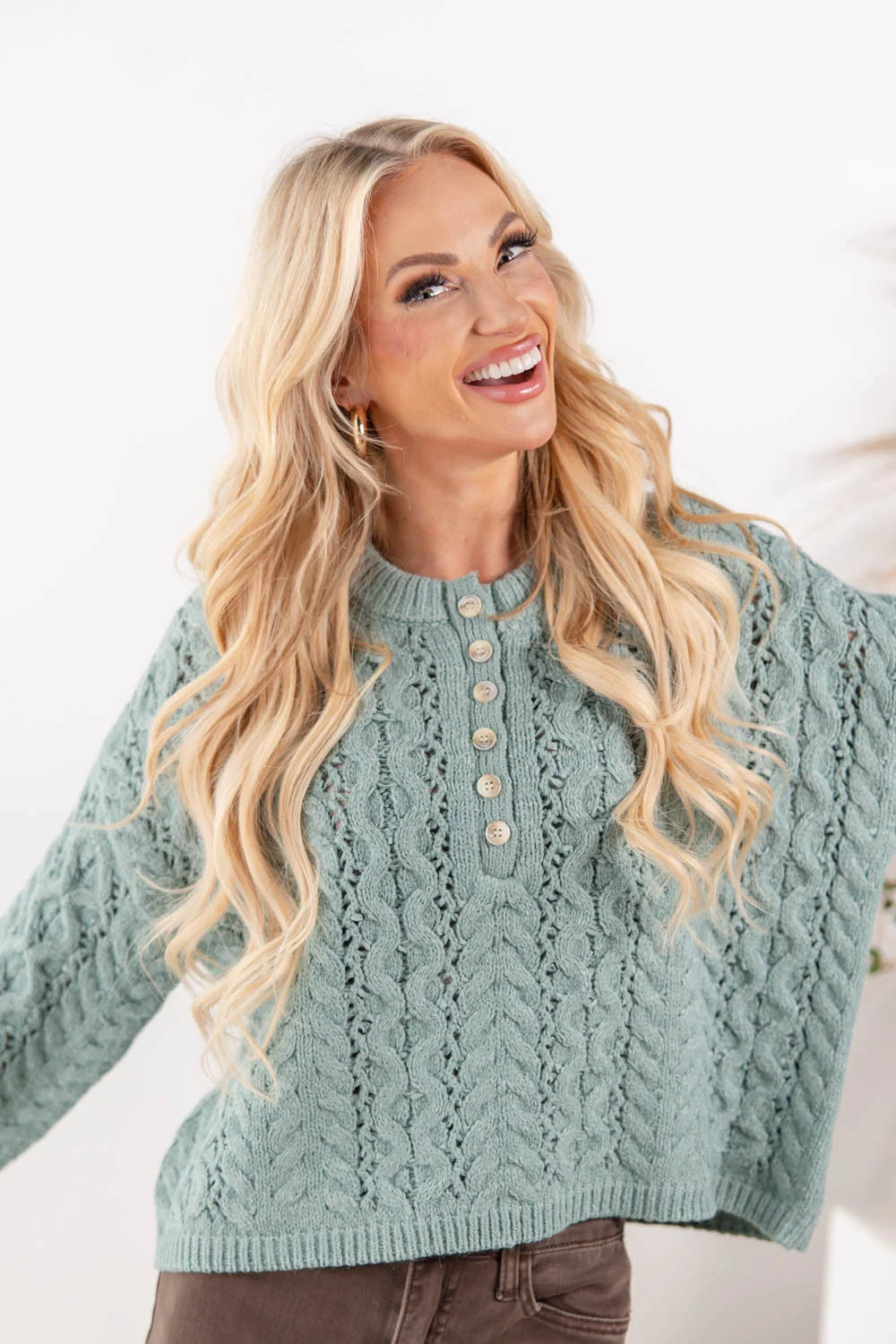 Charming Cable Knit Sweater