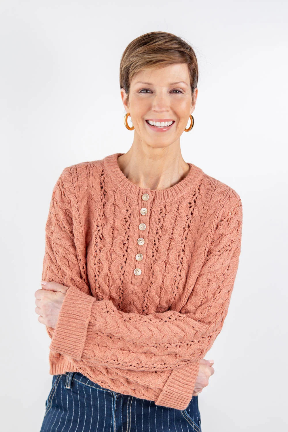 Charming Cable Knit Sweater