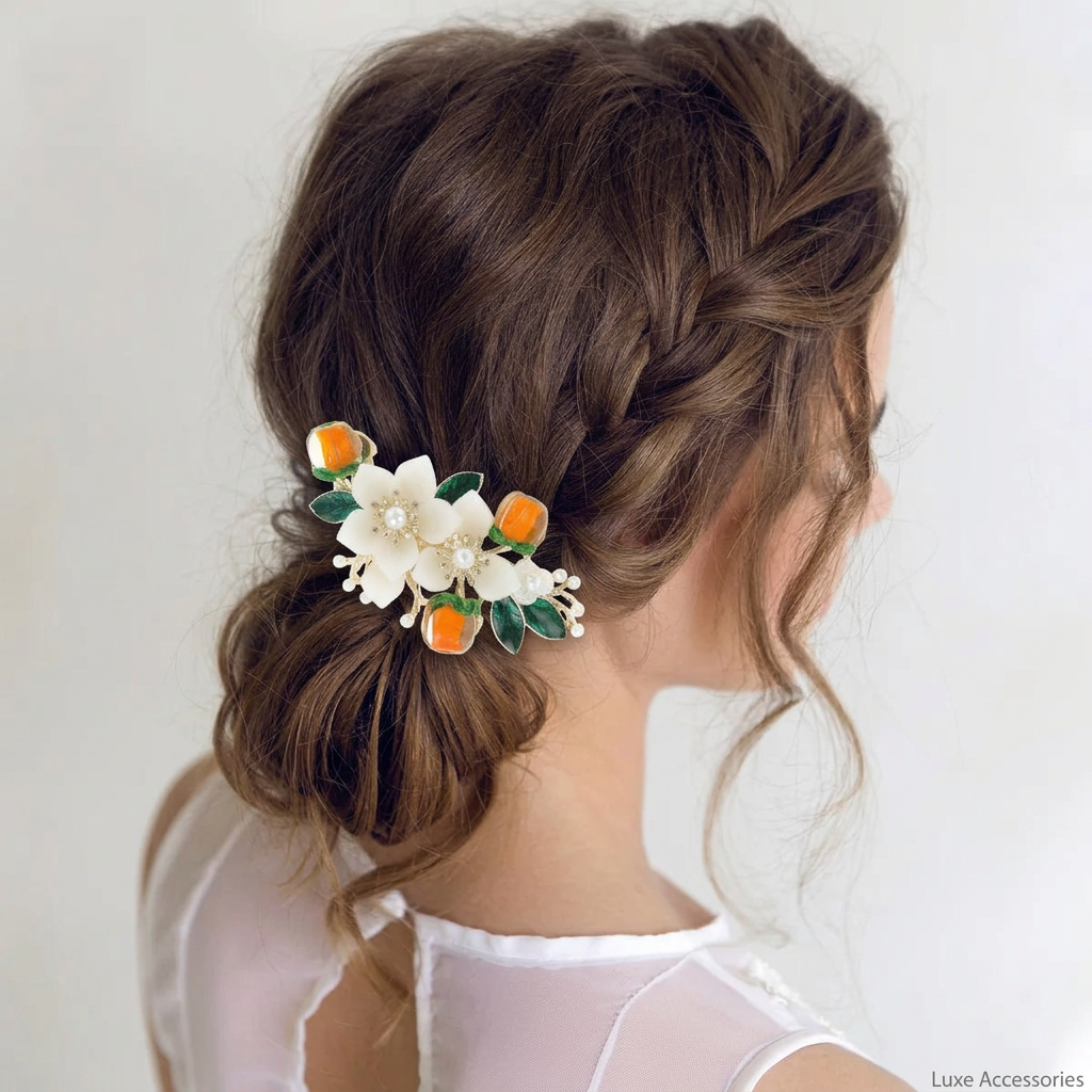 Orange Blossom Barrette