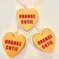 Orange Valentine's  Ornament!