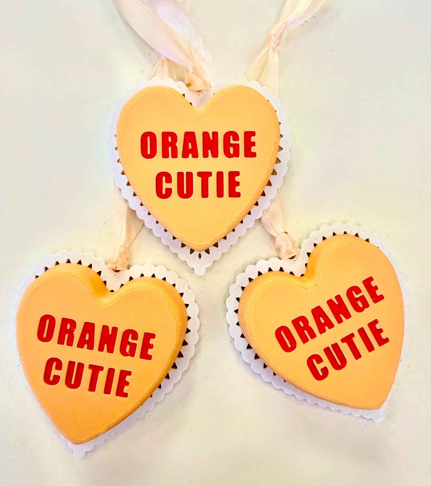 Orange Valentine's  Ornament!