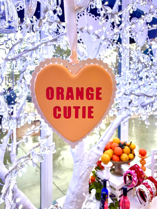 Orange Valentine's  Ornament!
