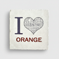 I Heart Orange Coaster