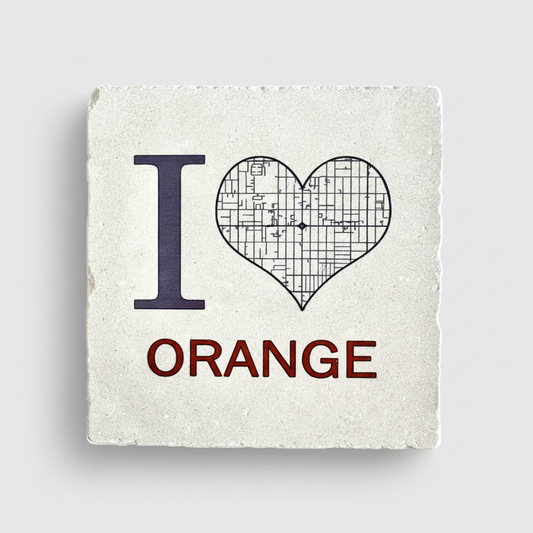 I Heart Orange Coaster