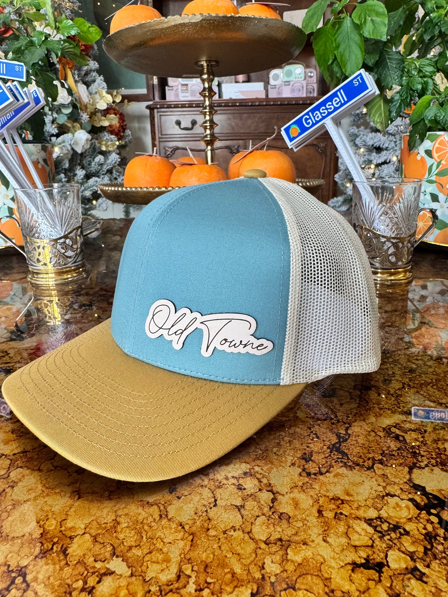 Old Towne Leather Engraved Hat