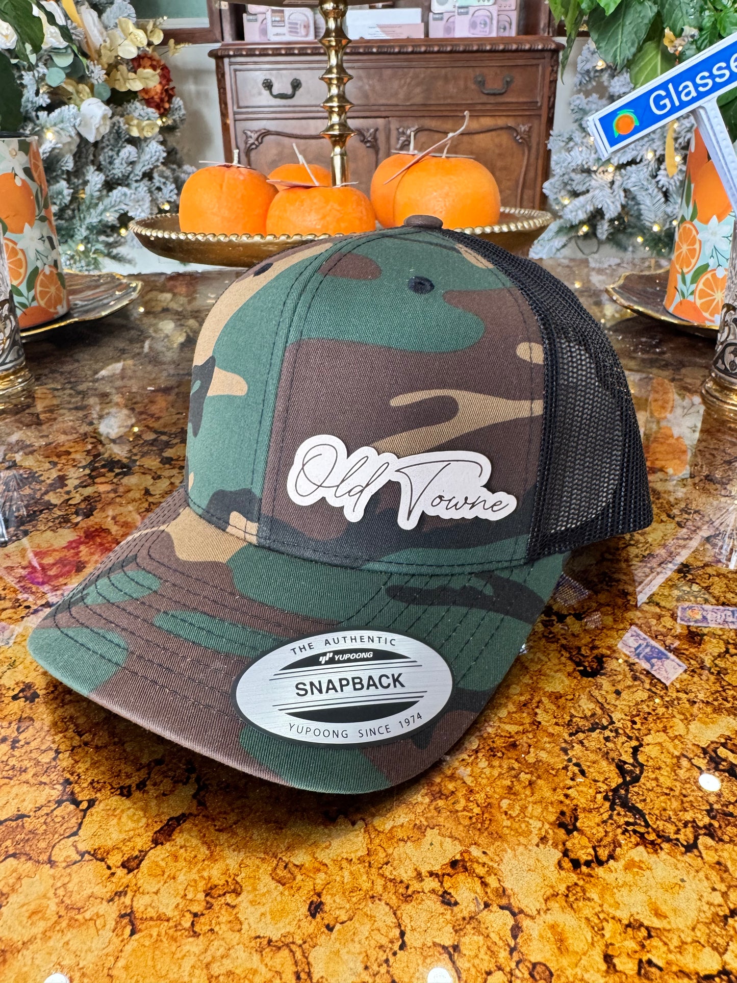 Old Towne Leather Engraved Hat