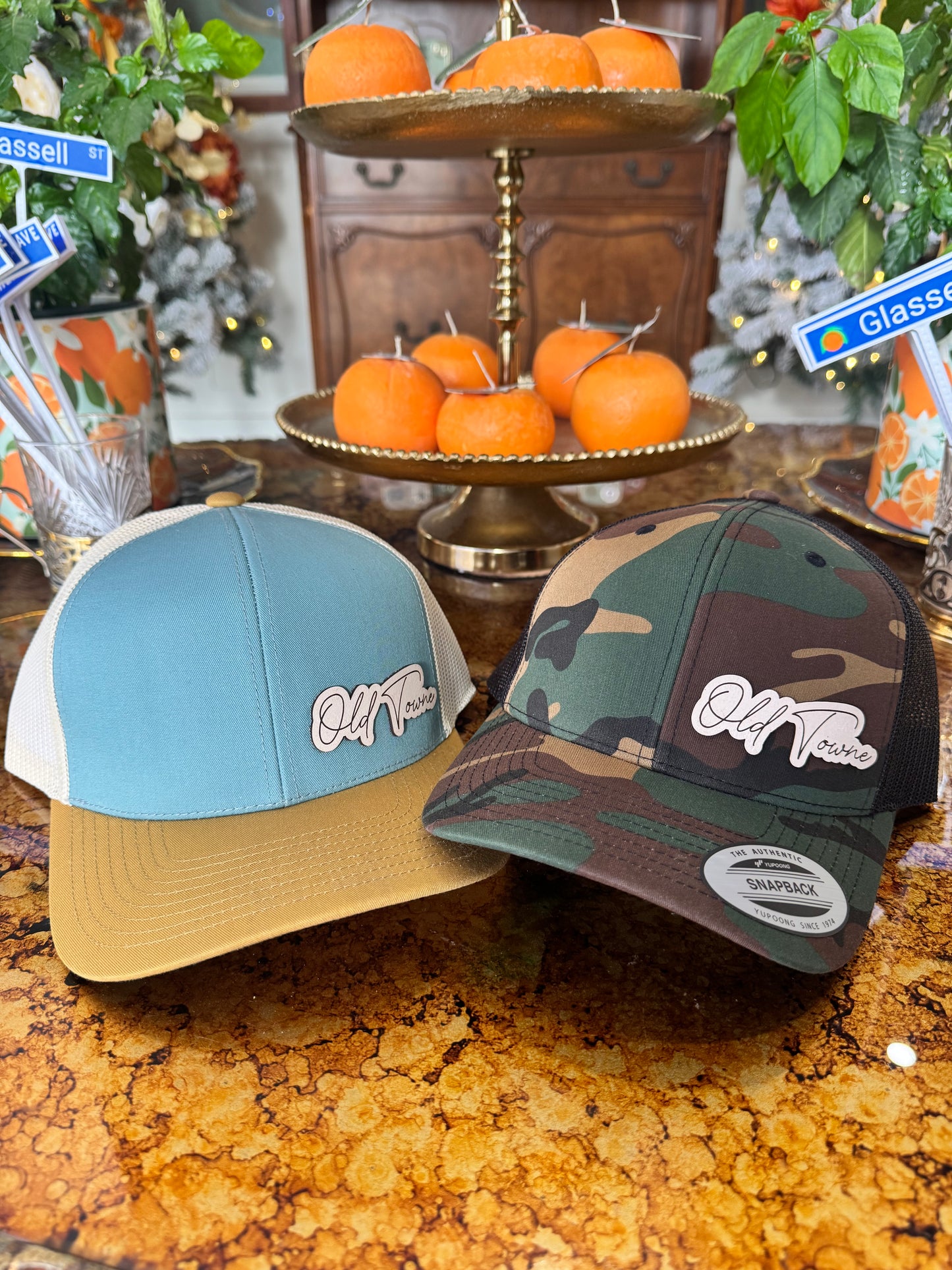 Old Towne Leather Engraved Hat