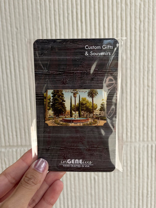 Fountain Plaza Wooden Sticker