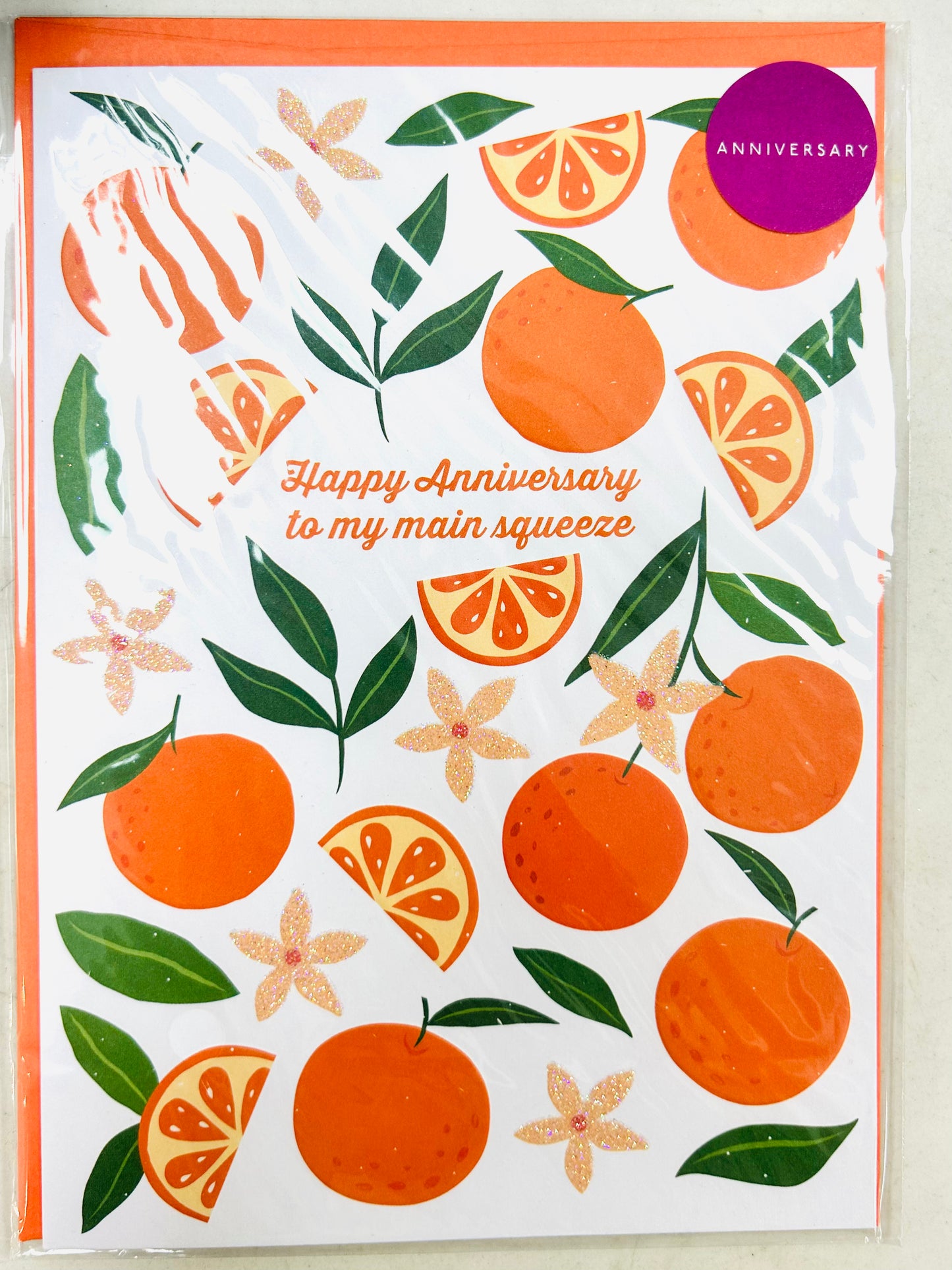 Happy Anniversary Orange Citrus Card